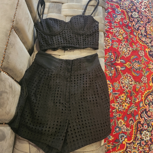 Fluer Du Mal shorts crop top set black - Picture 2 of 9